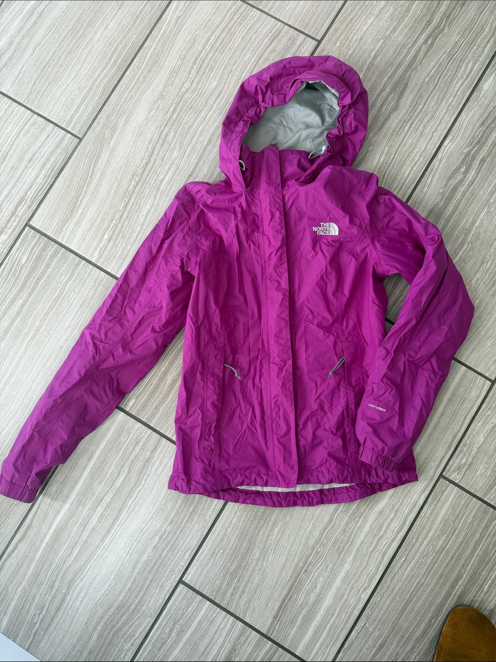 The North Face Women's Purple Hooded Rain Jacket